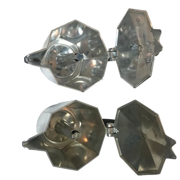 Bialetti Moka Express Stovetop Coffee Maker Set Of 3: Two 3-Cup & One 6-Cup Alum - Picture 2 of 10